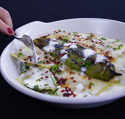 Green Chili Ravioli